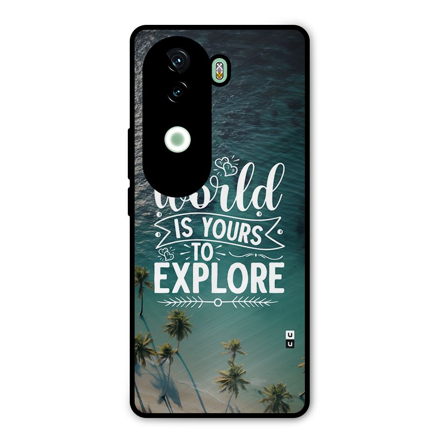 World To Explore Metal Back Case for Vivo V40e