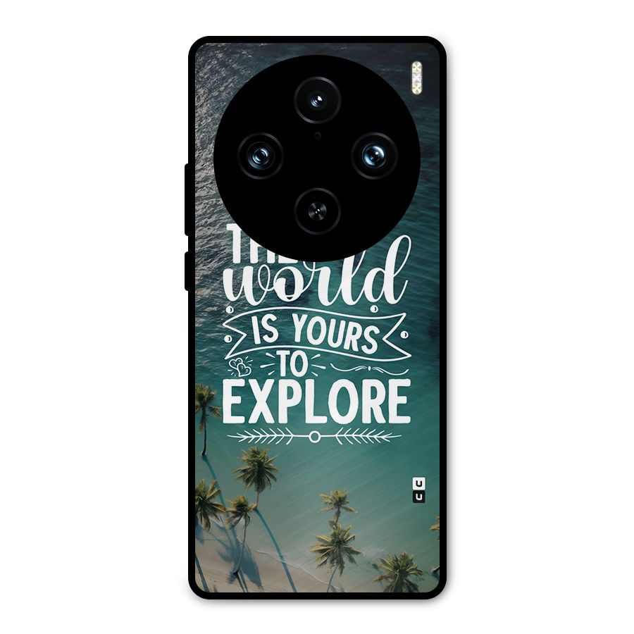 World To Explore Metal Back Case for Vivo X100 Pro