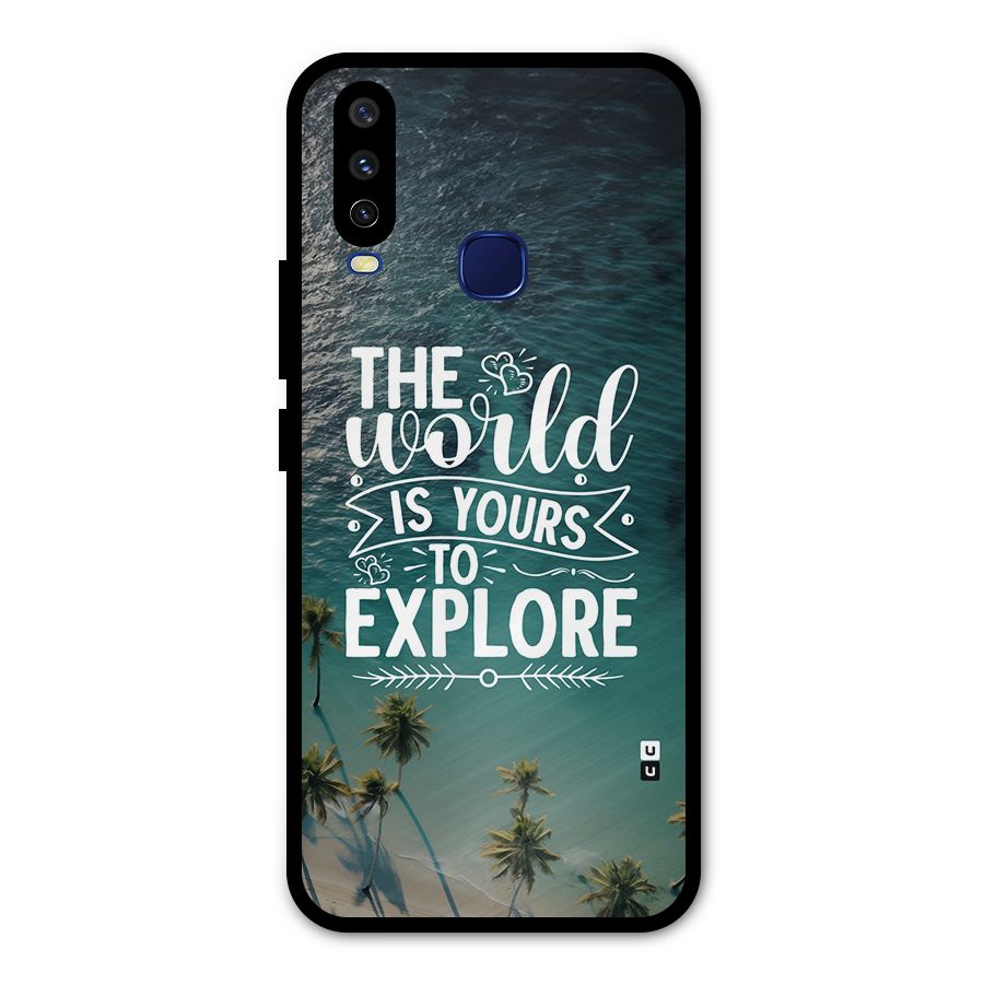 World To Explore Metal Back Case for Vivo Y12