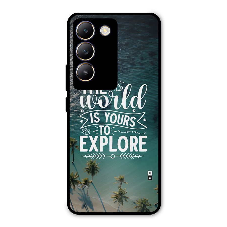 World To Explore Metal Back Case for Vivo Y200e