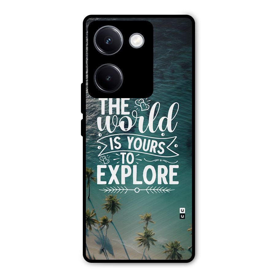 World To Explore Metal Back Case for Vivo Y300 Plus