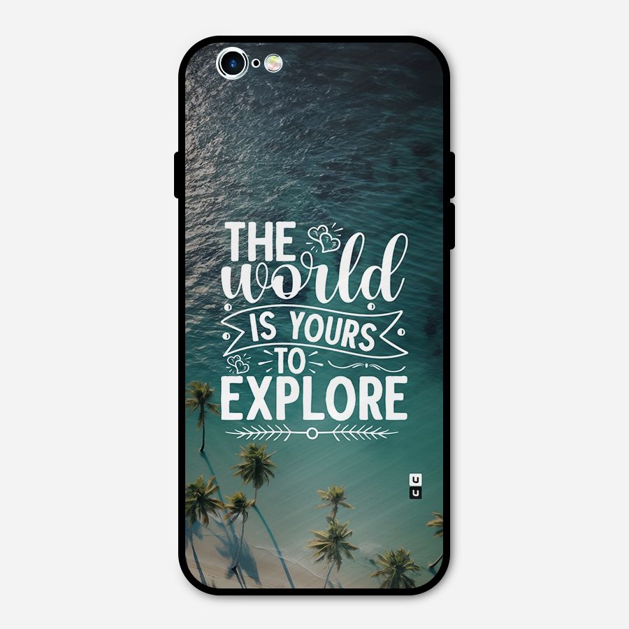 World To Explore Metal Back Case for iPhone 6 6s