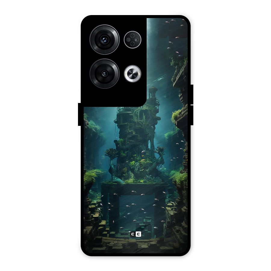 World Under Water Metal Back Case for Oppo Reno8 Pro 5G
