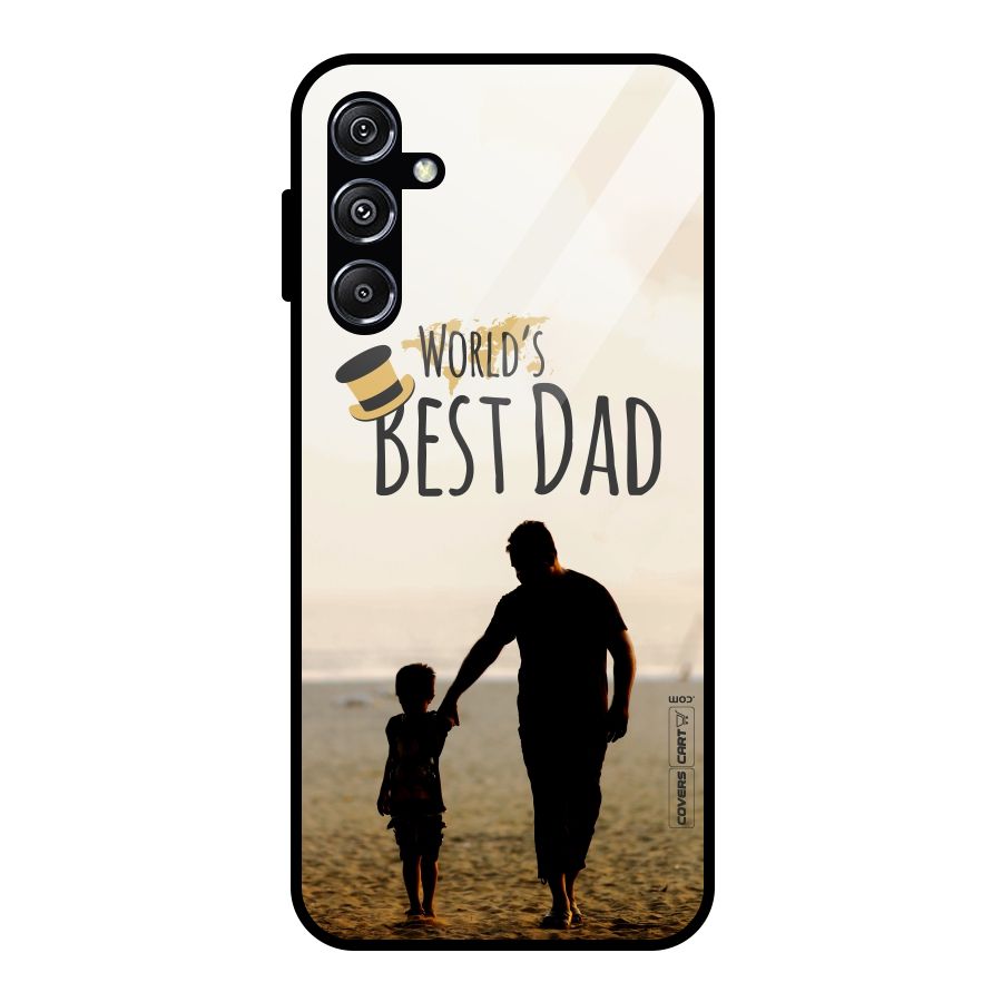 Worlds Best Dad Glass Back Case for Galaxy M34 5G