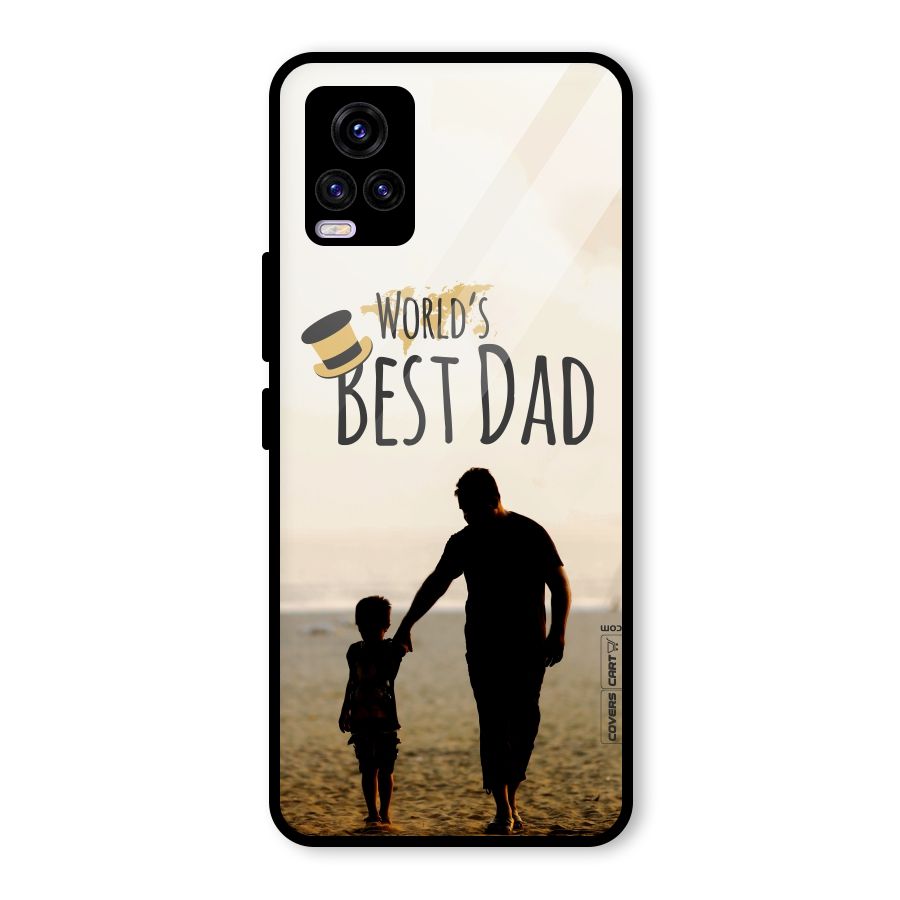 Worlds Best Dad Glass Back Case for Vivo V20 2021