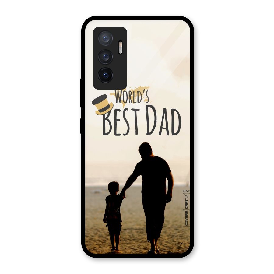 Worlds Best Dad Glass Back Case for Vivo V23e