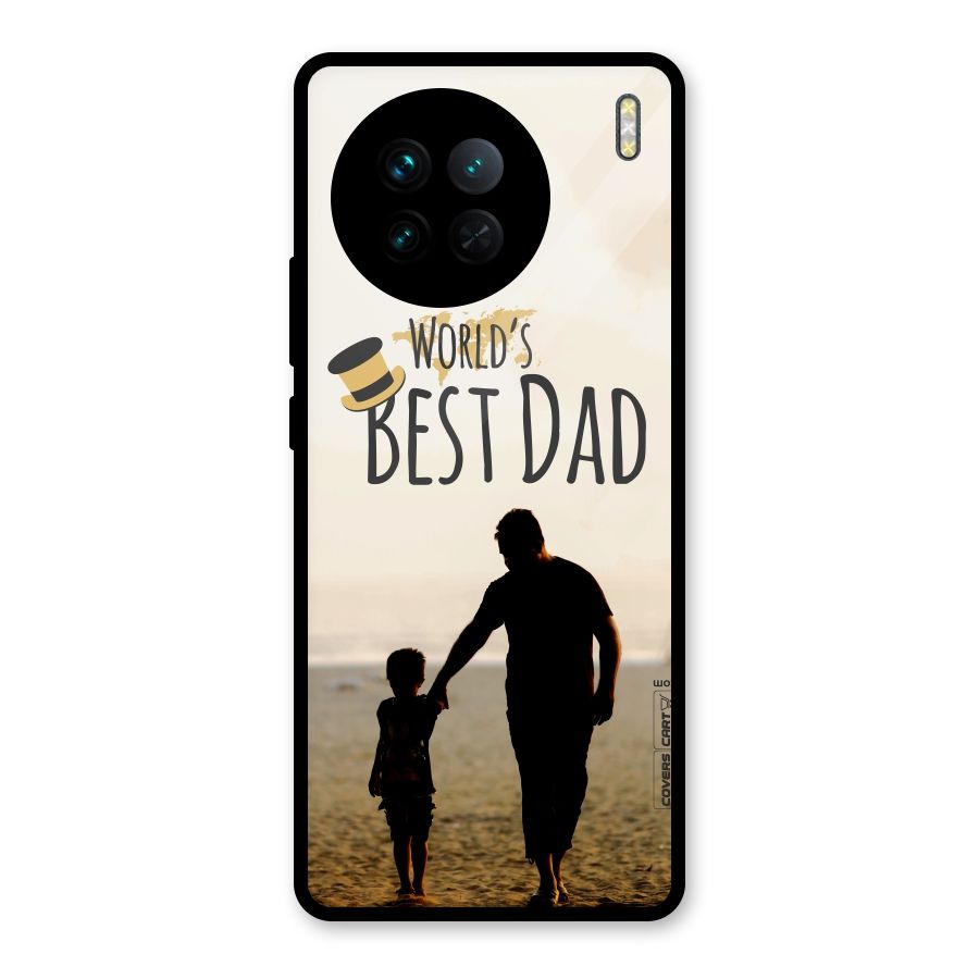 Worlds Best Dad Glass Back Case for Vivo X90
