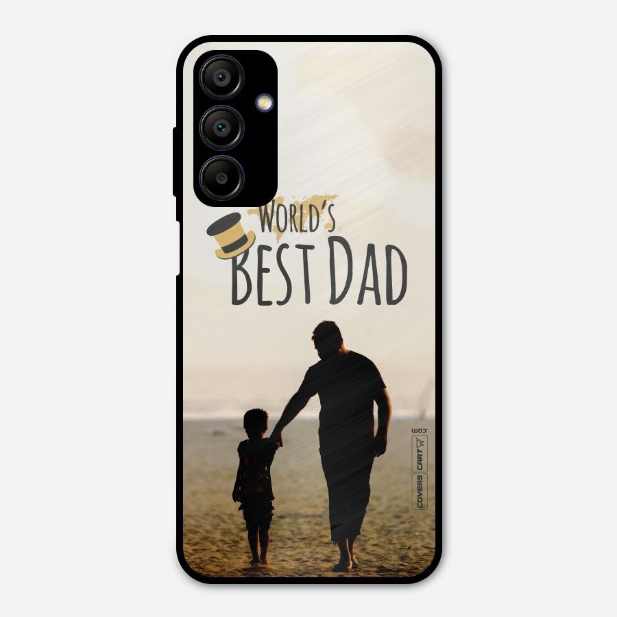 Worlds Best Dad Metal Back Case for Galaxy A15 5G