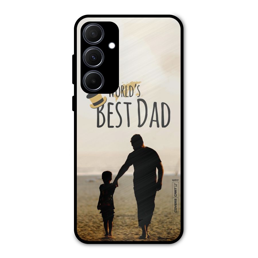 Worlds Best Dad Metal Back Case for Galaxy A35