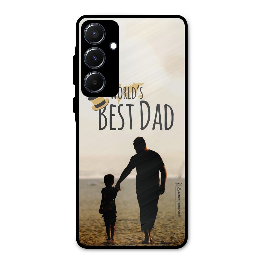Worlds Best Dad Metal Back Case for Galaxy A55