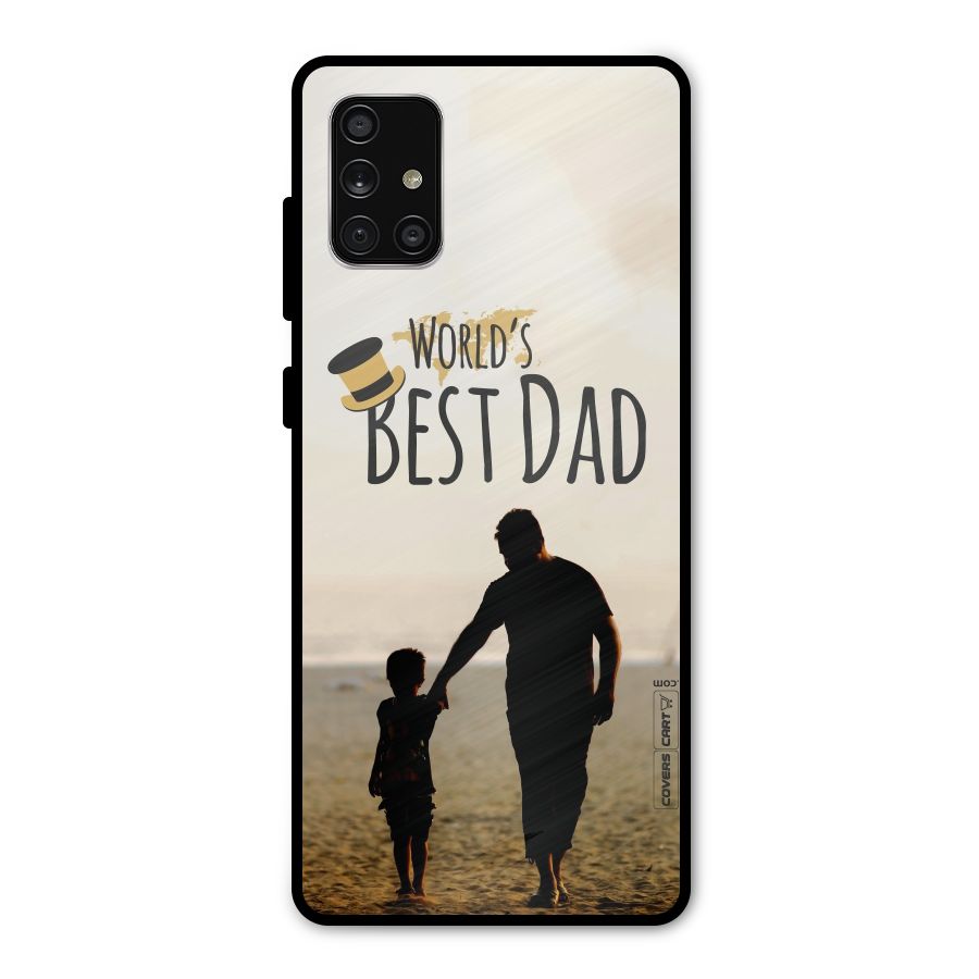 Worlds Best Dad Metal Back Case for Galaxy A71