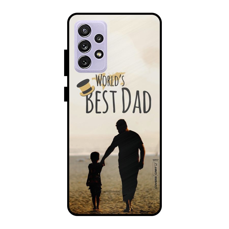Worlds Best Dad Metal Back Case for Galaxy A72