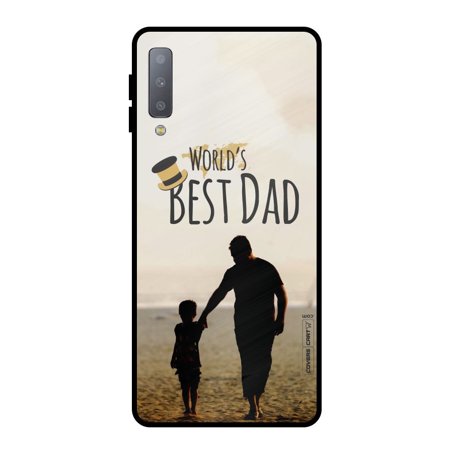Worlds Best Dad Metal Back Case for Galaxy A7 (2018)