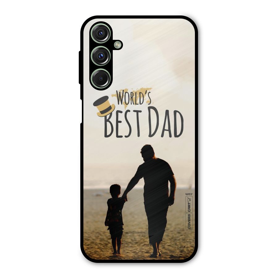 Worlds Best Dad Metal Back Case for Galaxy F34