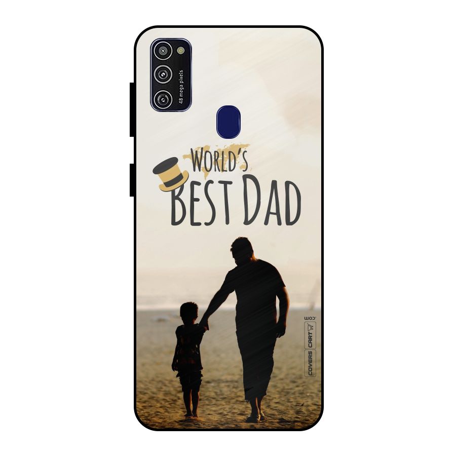 Worlds Best Dad Metal Back Case for Galaxy M30s
