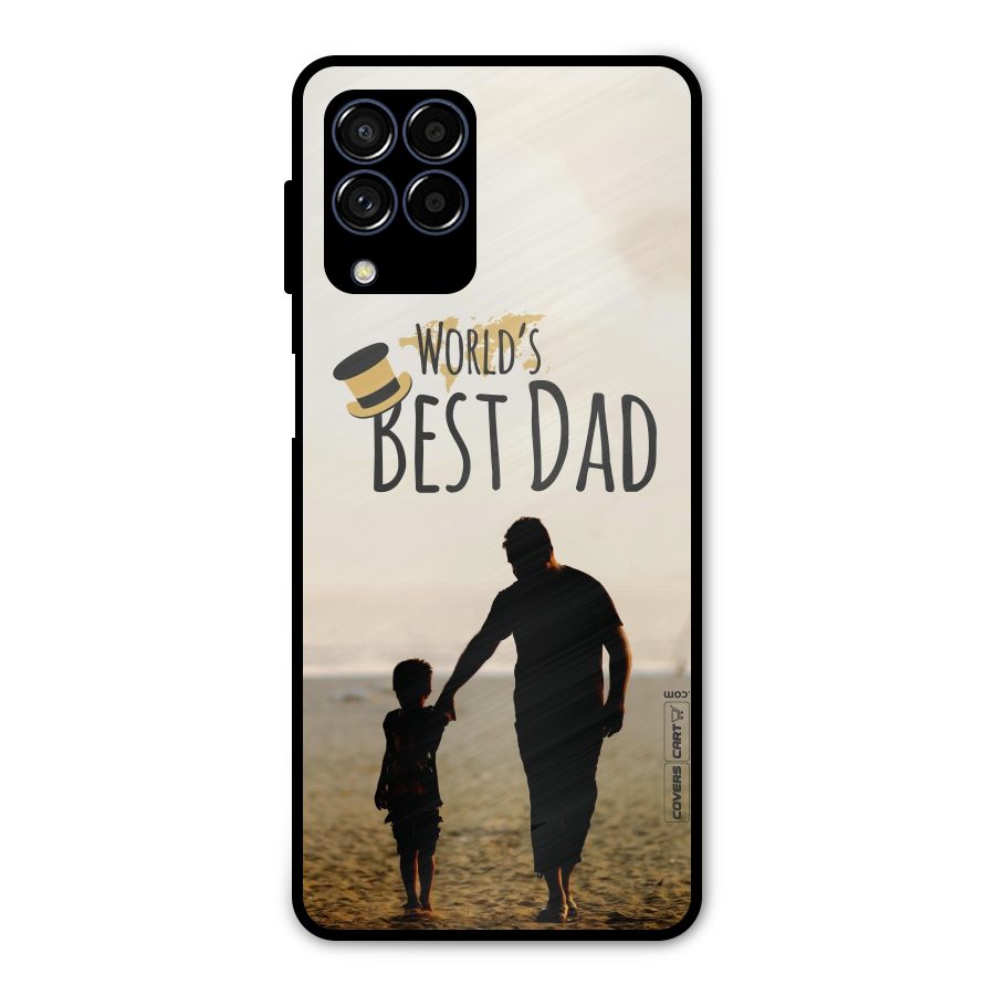 Worlds Best Dad Metal Back Case for Galaxy M53 5G