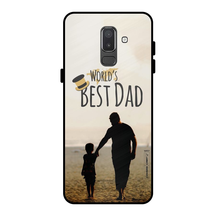 Worlds Best Dad Metal Back Case for Galaxy On8 (2018)