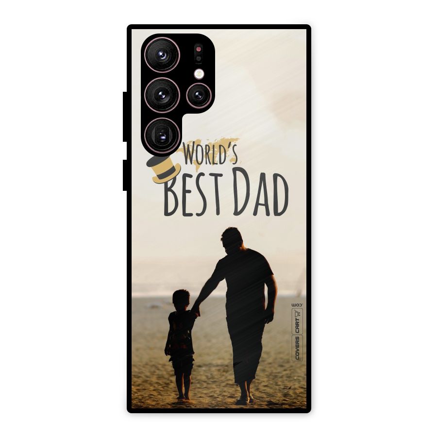 Worlds Best Dad Metal Back Case for Galaxy S22 Ultra 5G