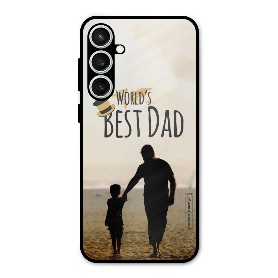 Worlds Best Dad Metal Back Case for Galaxy S23 FE