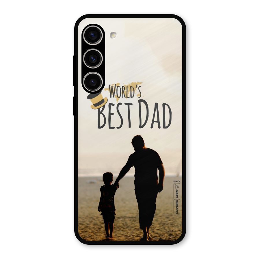 Worlds Best Dad Metal Back Case for Galaxy S23 Plus