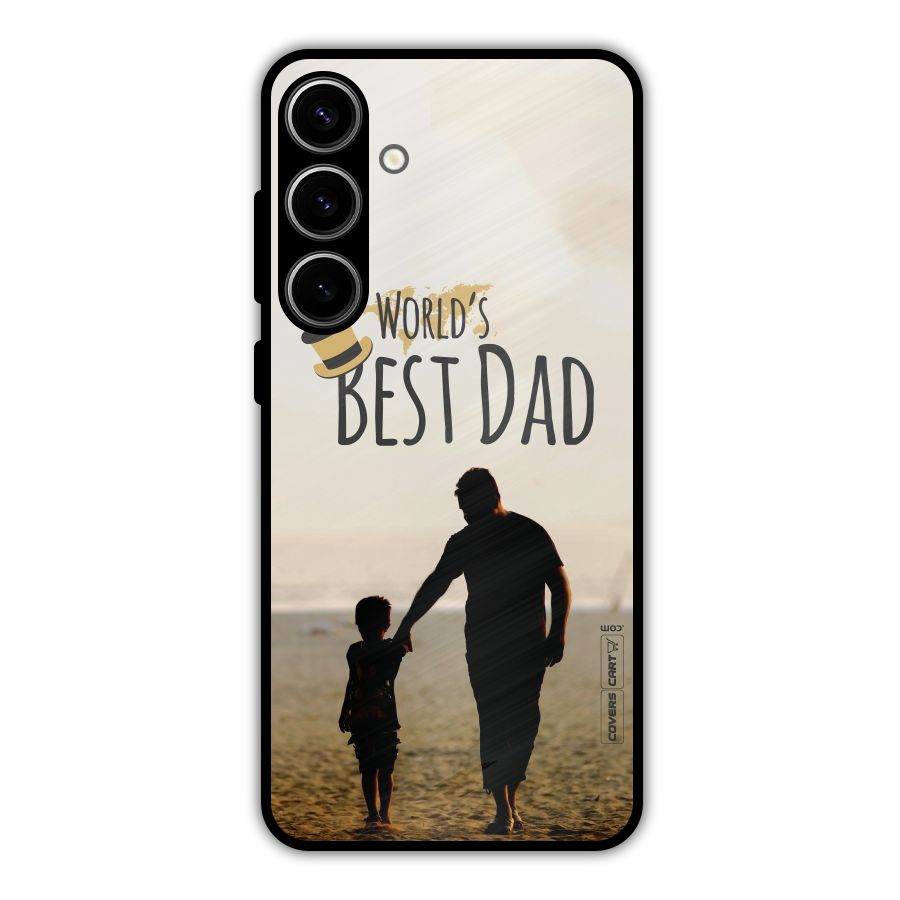 Worlds Best Dad Metal Back Case for Galaxy S24 Plus