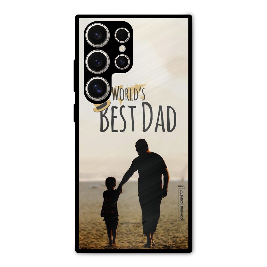Worlds Best Dad Metal Back Case for Galaxy S24 Ultra