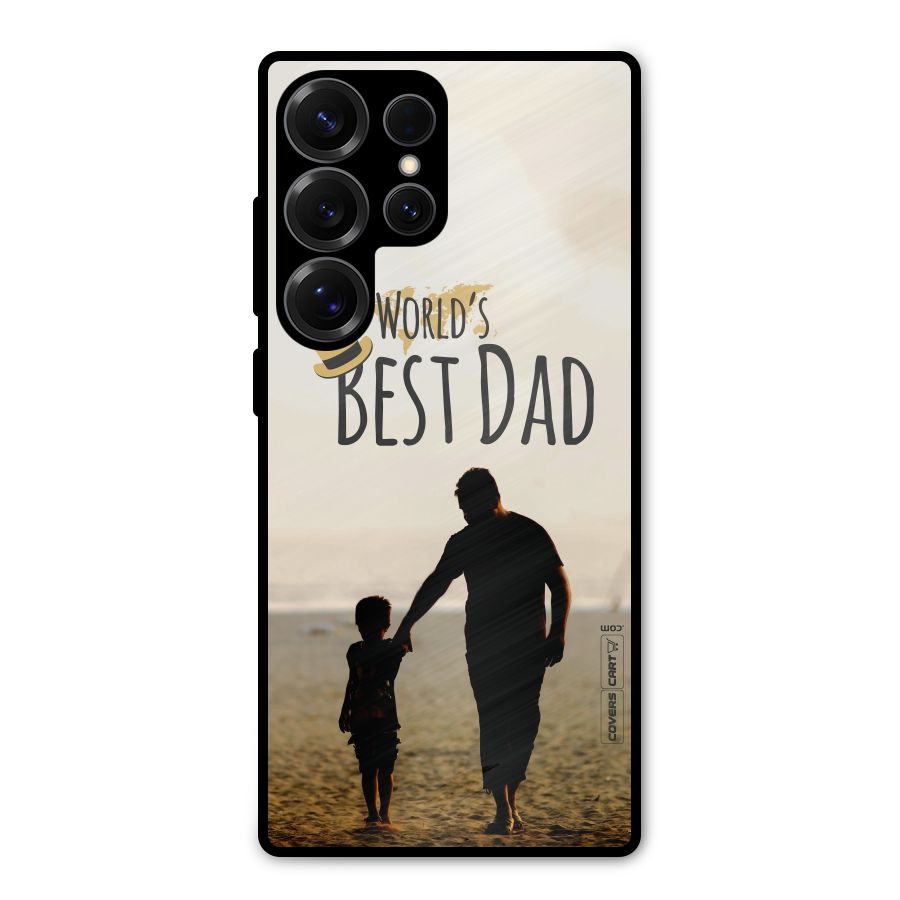Worlds Best Dad Metal Back Case for Galaxy S25 Ultra