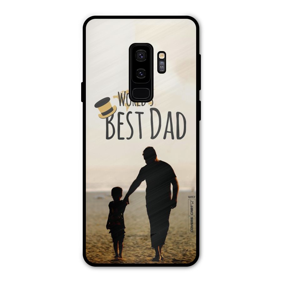 Worlds Best Dad Metal Back Case for Galaxy S9 Plus