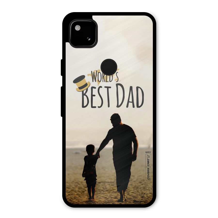 Worlds Best Dad Metal Back Case for Google Pixel 4a