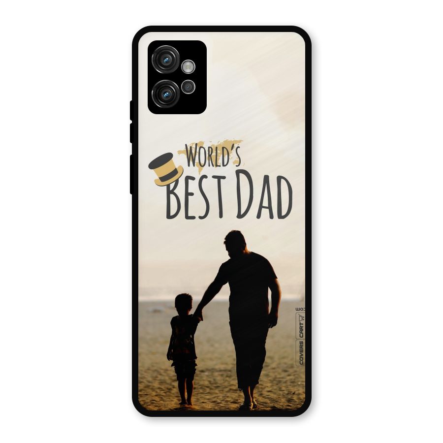 Worlds Best Dad Metal Back Case for Moto G32