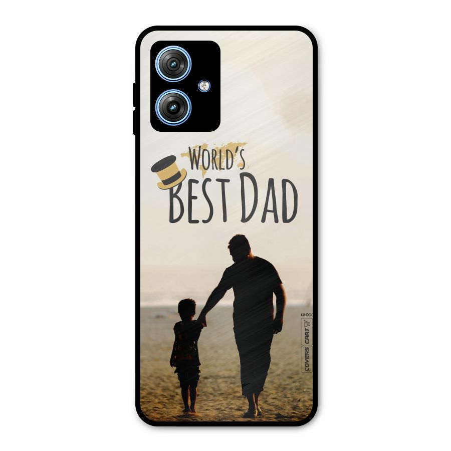 Worlds Best Dad Metal Back Case for Moto G54