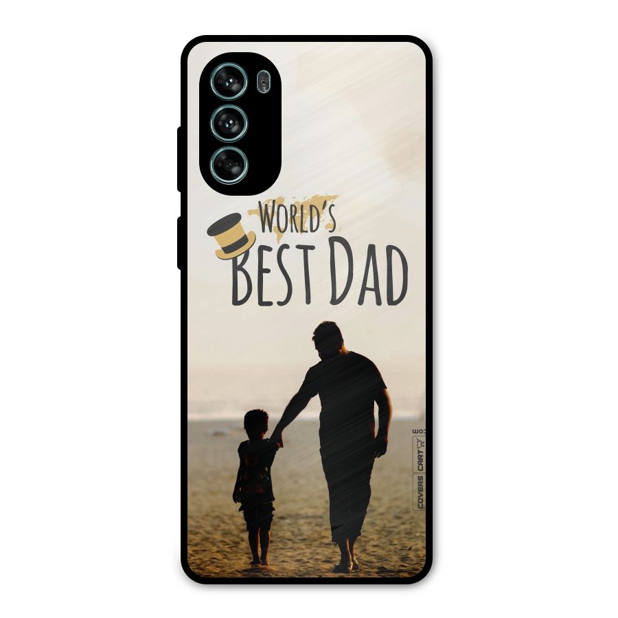 Worlds Best Dad Metal Back Case for Moto G62