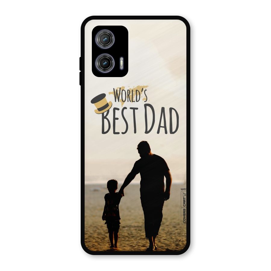 Worlds Best Dad Metal Back Case for Moto G73
