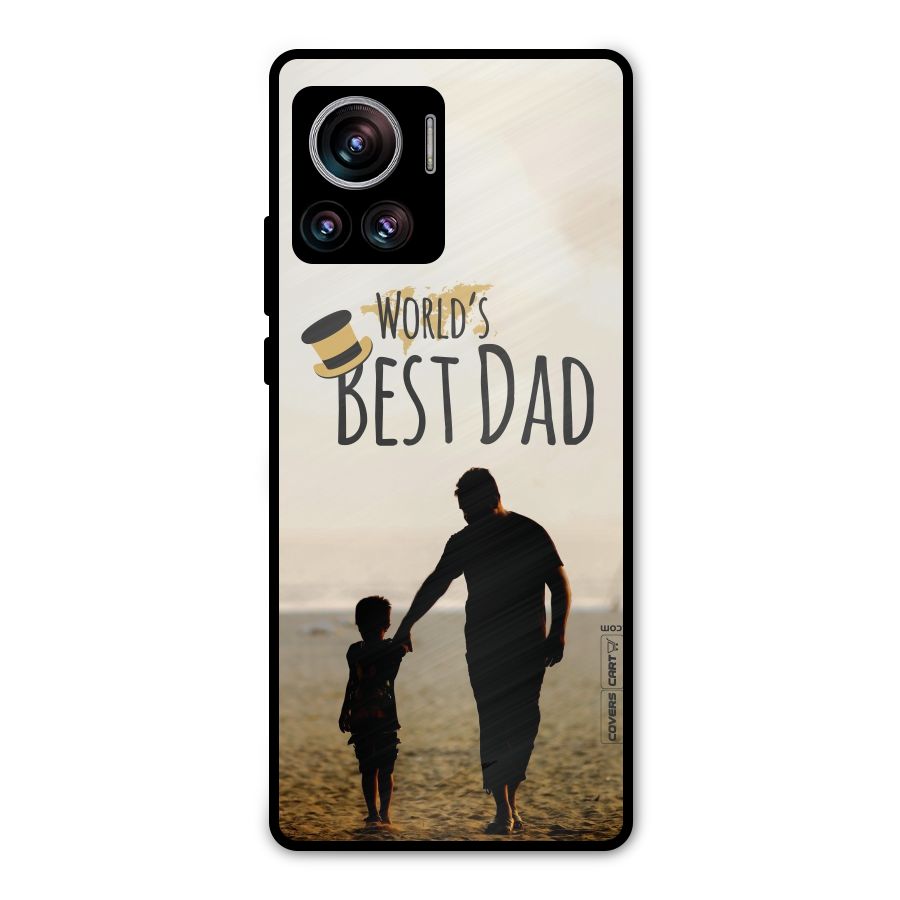 Worlds Best Dad Metal Back Case for Motorola Edge 30 Ultra