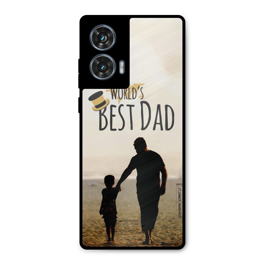 Worlds Best Dad Metal Back Case for Motorola Edge 50 Fusion