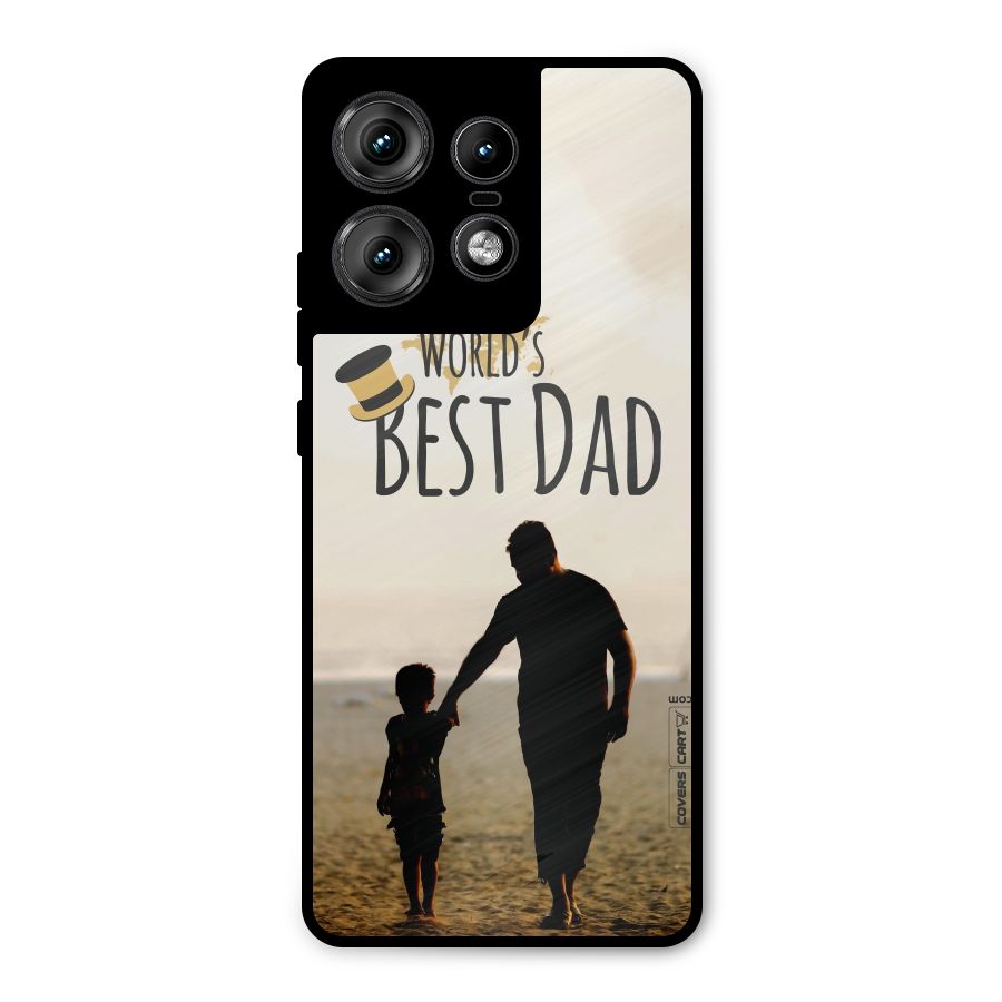 Worlds Best Dad Metal Back Case for Motorola Edge 50 Pro