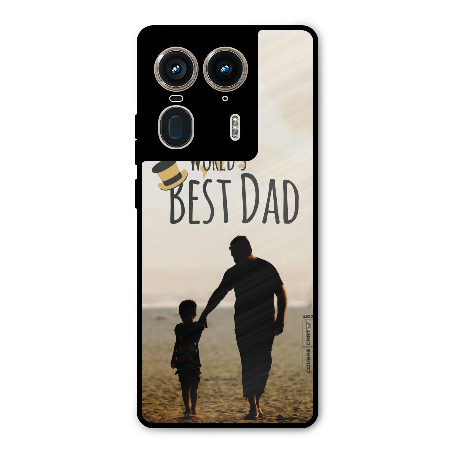 Worlds Best Dad Metal Back Case for Motorola Edge 50 Ultra