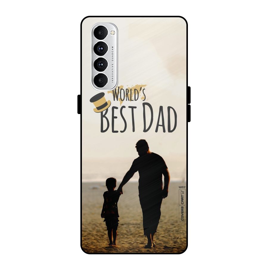 Worlds Best Dad Metal Back Case for Oppo Reno4 Pro