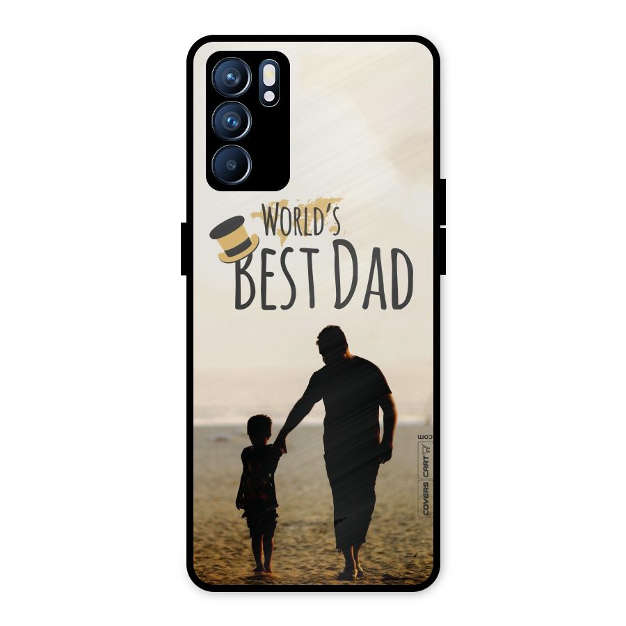 Worlds Best Dad Metal Back Case for Oppo Reno6 5G
