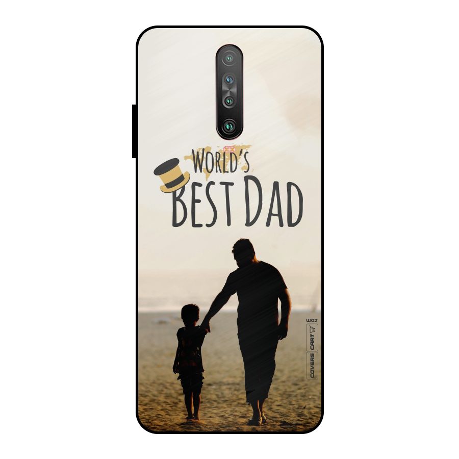 Worlds Best Dad Metal Back Case for Poco X2
