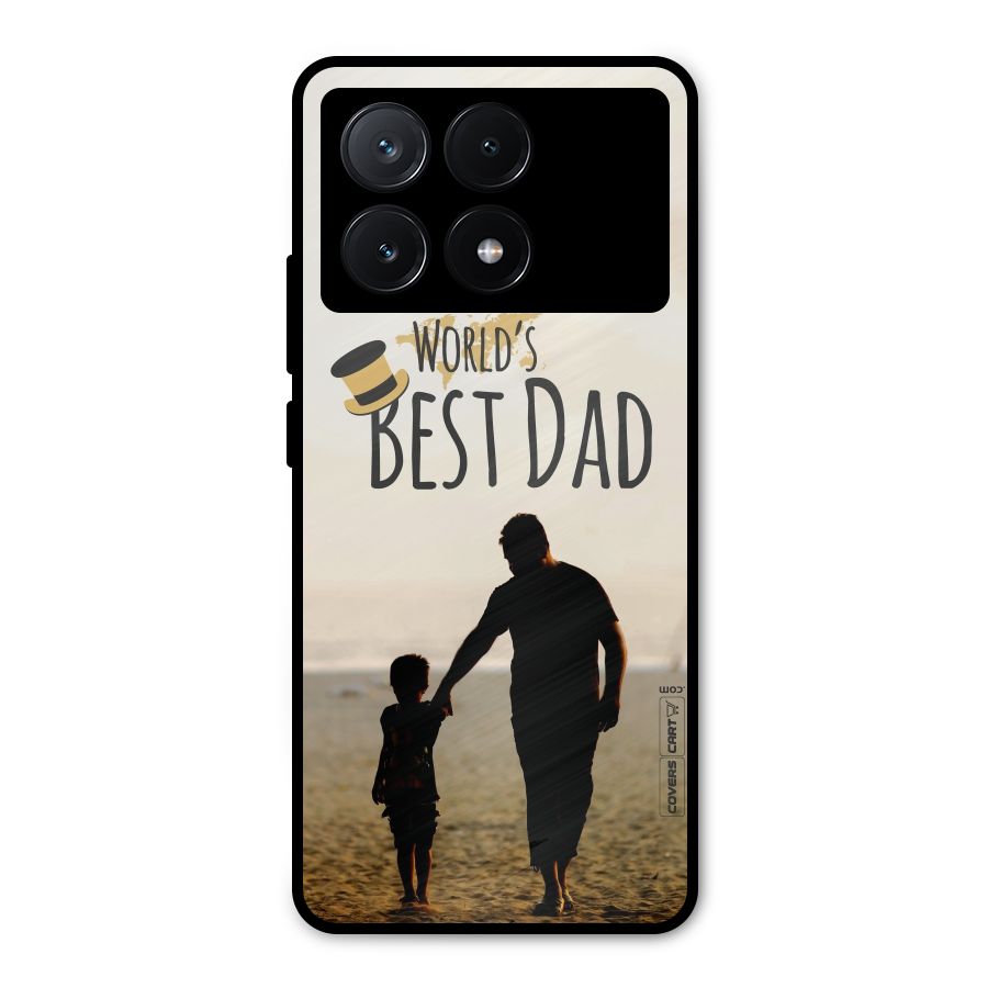 Worlds Best Dad Metal Back Case for Poco X6 Pro