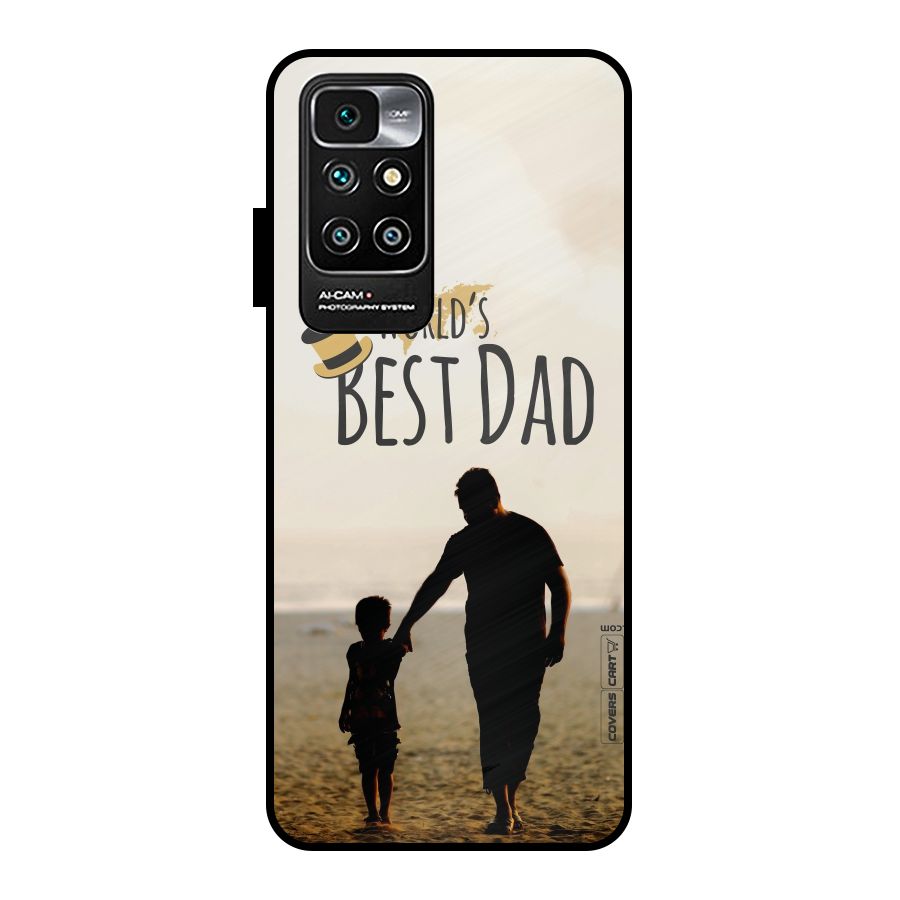 Worlds Best Dad Metal Back Case for Redmi 10 Prime