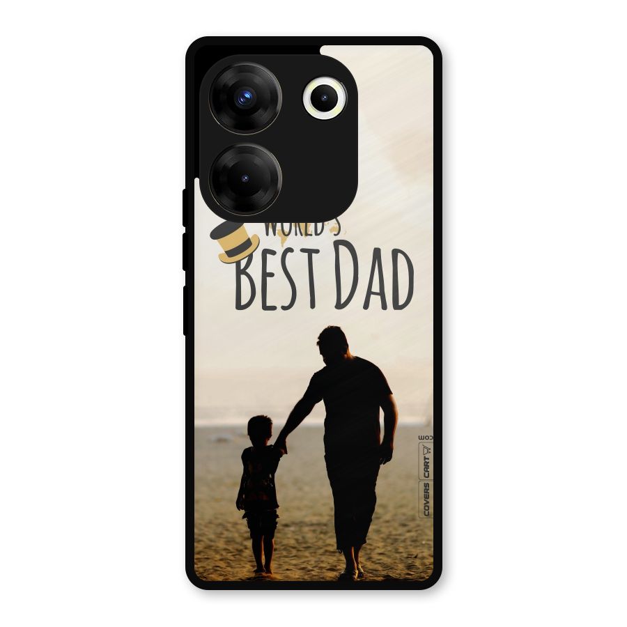 Worlds Best Dad Metal Back Case for Tecno Camon 20 Pro