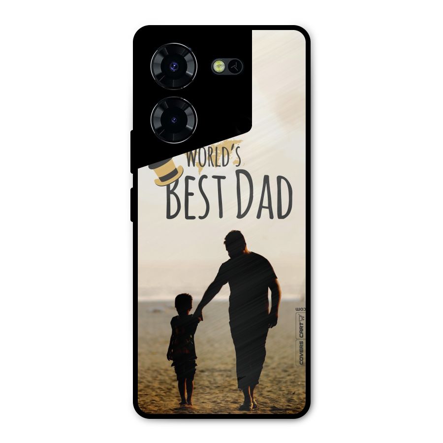 Worlds Best Dad Metal Back Case for Tecno Pova 5 Pro 5G