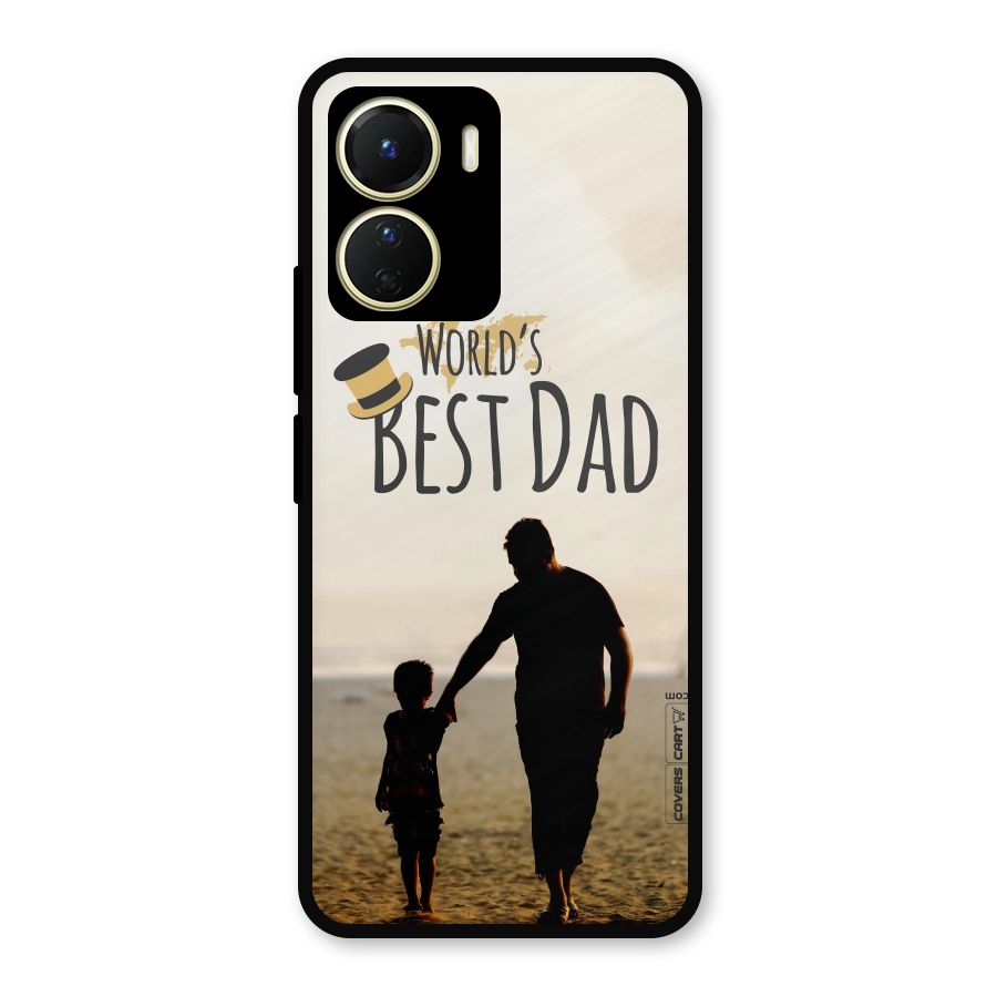 Worlds Best Dad Metal Back Case for Vivo T2x