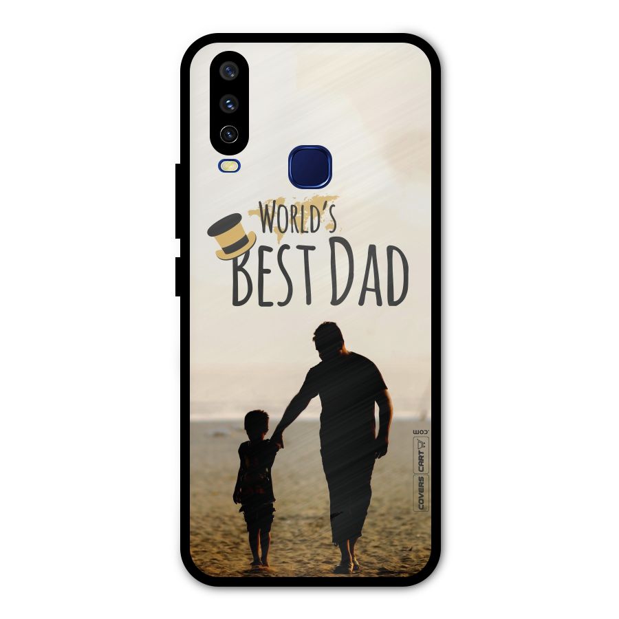 Worlds Best Dad Metal Back Case for Vivo V17