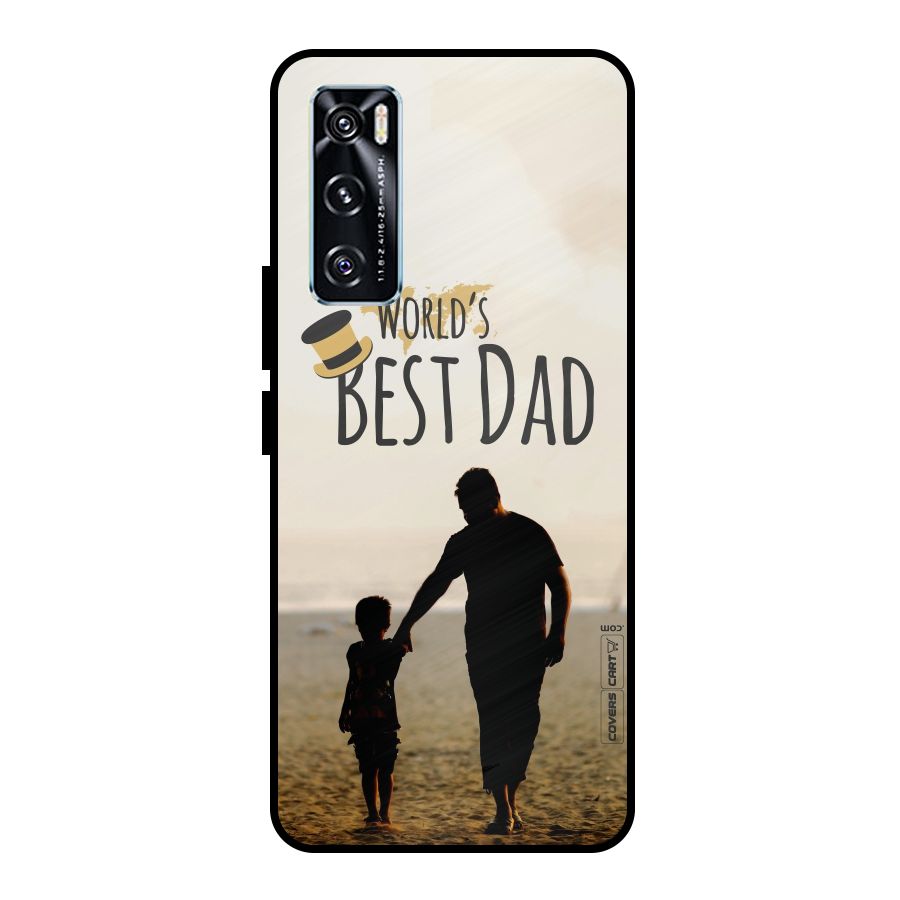 Worlds Best Dad Metal Back Case for Vivo V20 SE