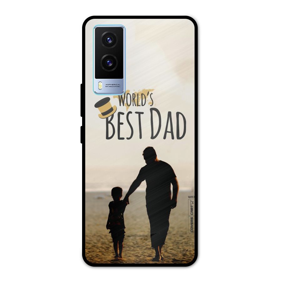 Worlds Best Dad Metal Back Case for Vivo V21e 5G