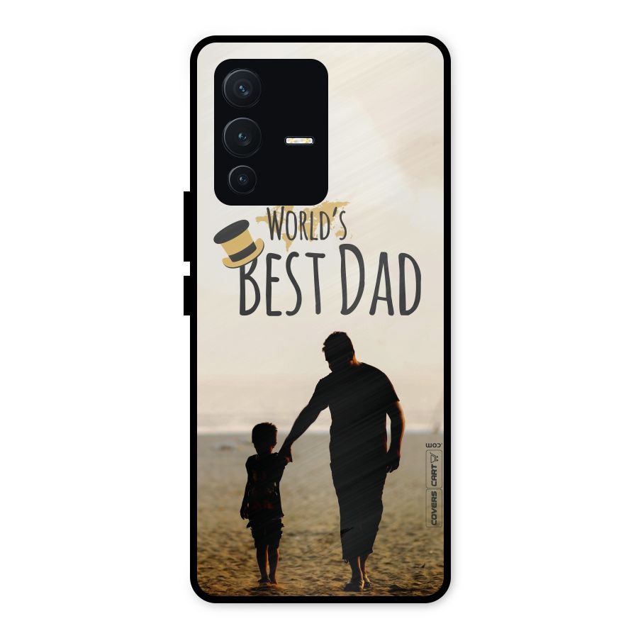 Worlds Best Dad Metal Back Case for Vivo V23 5G