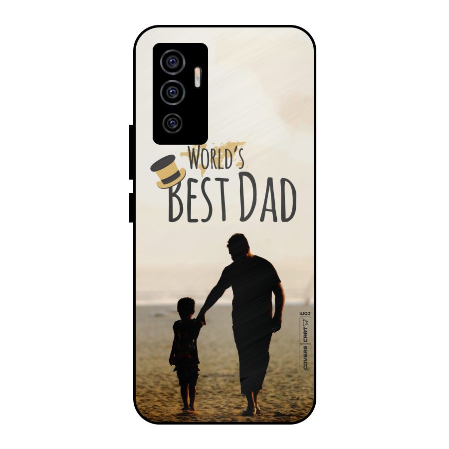 Worlds Best Dad Metal Back Case for Vivo V23e